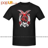 Cock Sparrer 40 Years Anniversary Graphic T-Shirt with Skulls and Laurel Leaves S įvairiaspalvis