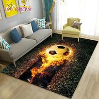 3D Futbolas Futbolas Sporto Zonos Kilimas, Kilimas Svetainei Miegamajam Sofai Durų Kilimėlis Virtuvės Dekoravimui, Vaikų Žaidimų Neslystantis Grindų Kilimėlis 40x60cm