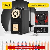 Large Caliber Pencil Sharpener Porous Hand Cranked Sketching Sharpener Five-Gear Adjustable Pencil Automatic Advance juoda