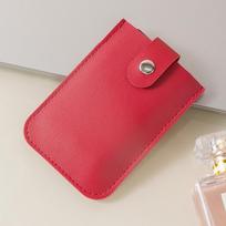 ID Credit Bank Card Holder Wallet Luxury Brand Men PU Leather Slim Mini Small Money Wallets Case Pull-out Type 5 Card Pockets vyno raudonos spalvos