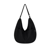 Simple Canvas Women's Dumpling Bag Solid Color Large Capacity Crossbody Bags Shoulder Bag for Travel and Commuting juoda