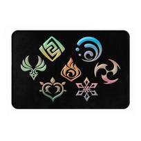 Genshin Impact Elements Anti-slip Doormat Floor Mat Absorbent Mat Carpet Rug for Kitchen Entrance Home Bathroom Footpad Mats 40cm x 60cm