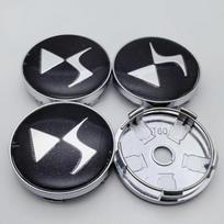 4 vnt. ABS 60MM DS Automobilio Ratlankių Centriniai Dangteliai, skirti DS DS3 DS5 DS6 Deesse PSA Logotipo Emblemos Pakeitimas Ratlankio Stebulės Dangtelis Stiliaus Aksesuarai Black Silver DS