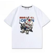 Mobile Suit Gundam Q Version Printed Tshirt Mens and Womens Tshirt Mens Top Sports Tshirt 2026 Summer New Tee S