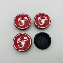 4 Pieces 50mm For Scorpion Abarth 5CC 1100 500 Alloy Auto Wheel Rim Center Cap Cover Hub Dust-proof Covers Car Styling 4 Pieces