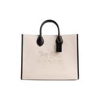 COACH handbag Ace 35 Magnetic Hook Internal Zipper Pocket Calfskin and Canvas Tote Bag Tote Bag Shopping Bag Shoulder Crossbody Large Women's Brass juoda