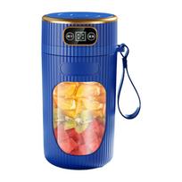 Portable Electric Juicer LED Digital Display Smoothie Blender Fruit Juicer Cup  Fruit and Vegetable Blue