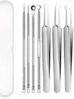 7Pcs Ultra-Precise Pimple Tweezers Set Pro Acne Blackhead Removal Tools Professional Face Skin Care Purification Kit