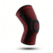 1PC Knee Pads Strap Patella Medial Support Meniscus Silicone Compression Protection Sport Knee Braces Basketball Running M raudona