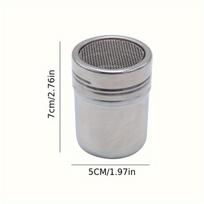 New Stainless Steel Coffee Shaker Sifter with Lid Flour Sugar Salt Shaker Icing Mesh Sifter BBQ Seasoning Bottle Kitchen Tools