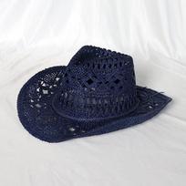 Matcha Green Cowboy Straw Hat Handwoven Hollow Men's and Women's Summer Sun Hat Western Cowboy Straw Hat  sombrero vaquero M55-58cm