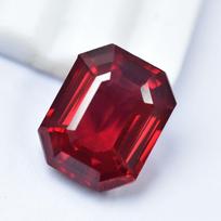 A++ Sertifikuotas 20,75 ct Natūralus Raudonasis Rubinas Emeraldinio Šlifavimo Laisvas Brangakmenis Papuošalams 16.1 mm Approx. raudona