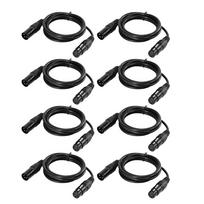 1M/3.3ft XLR Kabelis DMX Scenos Šviesos Kabelis 3-Pin XLR Male to Female Kištukas Juodas PVC Lizdas Judėjimui juoda