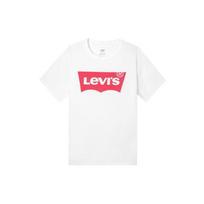 Levis Logo Printed Round Neck Pullover T-Shirt Women Tops White 16490-0005 L