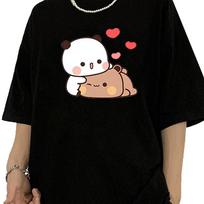 Cartoon Bubu Is Throwing Flip-flops At Dudu Summer Tshirt Dudu Was Threw Flip-flops By Bubu Since He Teases Bubu Summer Tee Tops XS juoda