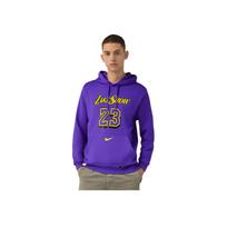 Nike X NBA Collaboration LeBron Los Angeles Lakers City Edition Fleece Pullover Hoodie Men hoodies Purple FZ0553-504 L
