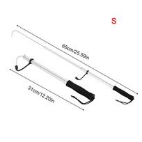 Scalable Fish Grip with Barbs Fishing Gig Harpoon Metal Fishing Gaff Fork Hook for Outdoor Sea Boat Ice Fishing