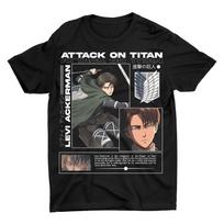 Anime Merchandise Print Tshirts Attack on Titan Graphic Tees Gifts for Fans Street Hip Hop Fashion Short Shirt Oversized Cotton S