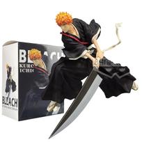 17CM Anime BLEACH Kurosaki Ichigo Model Knife Swinging Posture Toy Soul-Cutting knife Present Set Action Model Boxed No box