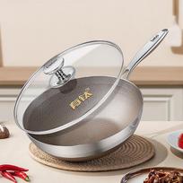 Debo 28cm 304 Stainless Steel Honeycomb Non-stick Wok