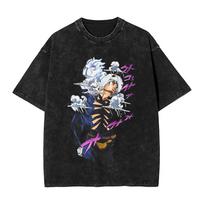 JoJos Bizarre Adventure Manga Tshirt Anime Graphic T Shirt Mens Clothing Cotton Short Sleeve Tees Top Washed Oversized Tshirt S