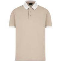 EMPORIO ARMANI Dryžuotas Emblemos Trumpomis Rankovėmis Polo Marškinėlis Vyrams Ruda EM000852AF12955F6055 M