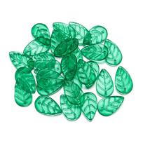 ZW47 10.5x17.5mm Petite Leaf Shape Glass Bead Texture Exquisite Lampwork Spacer Czech Jewelry Handmade Bracelet Trend Material 10.5x17.5mm(10pcs)