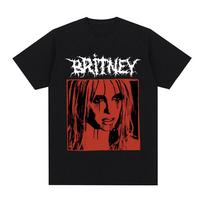 Britney Spears Metalinis Roko Grafinis Marškinėlis Vyrams Moterims Mados Hip Hop Marškinėliai Harajuku Vintažinis Trumpomis Rankovėmis Marškinėlis Per dydį S įvairiaspalvis
