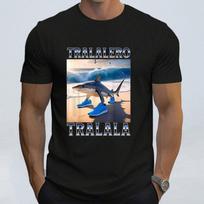 Tralalero Tralala Italian Brainrot Funny MemeY2k Clothes Letter Graphic Cotton Short Sleeve Crewneck Printed Summer Men T Shirt S įvairiaspalvis