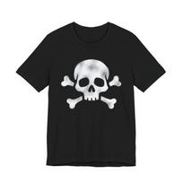 Skull & Crossbones T-Shirt | Pirate Jolly Roger Distressed Graffiti Graphic Tee S įvairiaspalvis