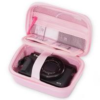 Hard Shell Digital Camera Case for Canon G7X Mark III Mark II, Sony Cybershot, PowerShot SX740, Ricoh GR III, Kodak Pixpro Case rožinė