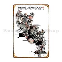 Mfoever Metal Gear Solid  Guns Of The Patriots Metal Plaque Poster Create Party Club Design Club Kitchen Tin Sign Poster 20x30cm（7.8x11.8inch）