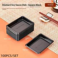 100Pcs Disposable Sauce Dish Sushi Seasoning Tray Plastic Mustard Bowl Dipping Plate Vinegar Container Serving Trays For Home juoda