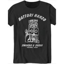 European sizes Men's Hattori Hanzo Sword and Sushi Graphic T-Shirt- Soft, Breathable, Crew Neck, Short Sleeve Casual T-Shirt- Suitable for Daily Wear S juoda