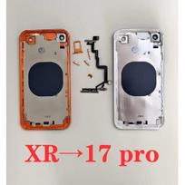 Galinis baterijos korpusas iPhone XR iki 17 PRO XR panašiam 17 Pro LITE 17 PRO Galinis korpusas Baterijos dangtelis Vidurinis rėmelis su SIM kortelės dėklu mėlyna