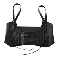 PU Leather Gothic Harness Strap Girdle Luxurious Retro Wide Waist Belt  For Women Lady Girl Bridal