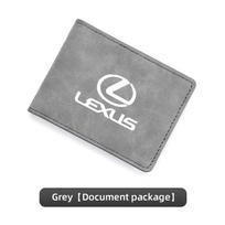 Car Driver License Wallet ID Credit Card Holder For Lexus RX300 IS200 IS250 ES350 Ct200h UX250h NX300h RX350 ES300h RX400h LS GS pilka spalva