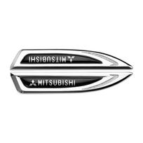 3D Automobilio Šoninės Sparno Emblemos Lipdukai Metalinė Automobilio Dekoracija Ženklelis Mitsubishi Ralliart ASX Lancer Colt Pajero Tvirtinimo Keitiklis