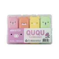Durable Mini Soft Tip Highlighter Pens Fiber NIB Large Capacity Color Large Volume Markers Pen Plastics Fluorescent Pen Student