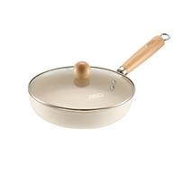 ASD Non-Stick Frying Pan, Ceramic Skillet, Steak and Egg Pan, 24CM, Compatible with Induction Cooker And Gas Stoves smėlis