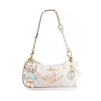 COACH shoulder bag [Customized bag] Teri 25 brand micro-label detachable strap bow silk scarf extension chain printed Fengguolin basic model balta