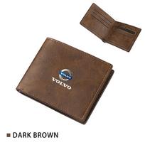 Card Holder Wallet Coin Purse Money Bag For Volvo AWD C30 C70 S60 S80 S90 T6 V40 V50 V60 V70 V90 XC40 XC60 XC70 tamsiai ruda spalva