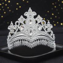 Metal Baroque Crown Shiny Ethnic Dance Crown Exquisite Princess Hair Tiara  Dress Accessories Style 3