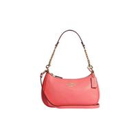 COACH Teri 24 pebbled leather zipper detachable shoulder strap hand crossbody bag shoulder bag medium women's pink rožinė