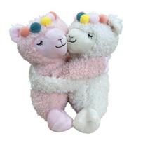 Pet Toy Hug Alpaca Shape Bite-Resistant Plush Dog Chew Toy with Built-in Sound Device Soft Interactive Stress Relief Toy Size#Alpaca