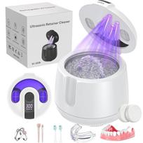 Ultrasonic Retainer Cleaner Machine 48kHz, Cordless Dental Cleaning Pod, Ultrasonic Retainer Cleaner for Aligners, Dentures, Mouth Guards balta