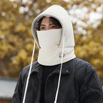 Solid Color Warm Pullover Hat Drawstring Winter Balaclava Simple Ski Mask  Hiking smėlis