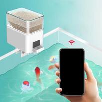 Smart Automatic Fish Feeder App Control timers Turtle Aquarium Large Capacity Auto Food Feeding for white