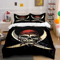 Skull, red bandana, swords. Bedding sets Duvet cover sets Duvet covers Pillowcases(1 * Duvet Cover 2 * Pillowcases without duvet insert) 135x200cm