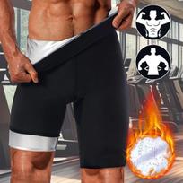 Sauna Sweat Short Pants for Men Hot Thermo Sauna Leggings Compression Hight Waist Pants Workout Body Shaper Sauna Suits S sidabras